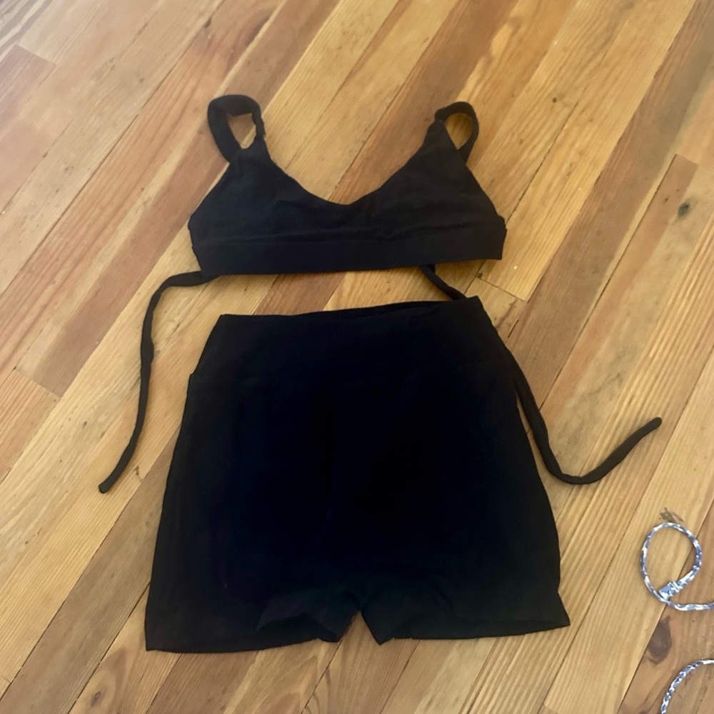 Black textured surf swimsuit